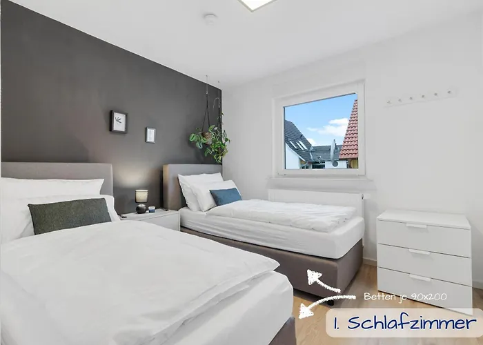 1-6 Personen - Parkplatz - Terrasse - Kueche - Wlan - Balkon Apartamento Haßloch
